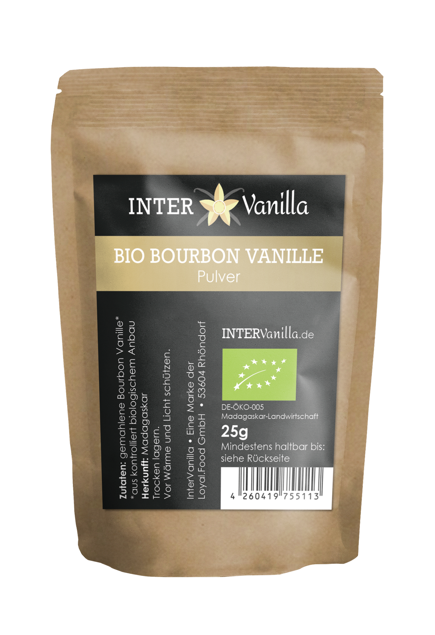InterVanilla BIO Bourbon Vanille Pulver - 25 g - InterVanilla