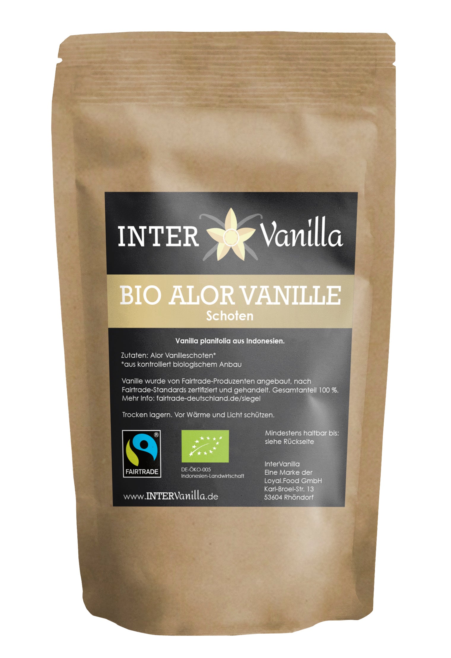 InterVanilla Fairtrade BIO Alor Vanilleschoten 10 Stück - InterVanilla