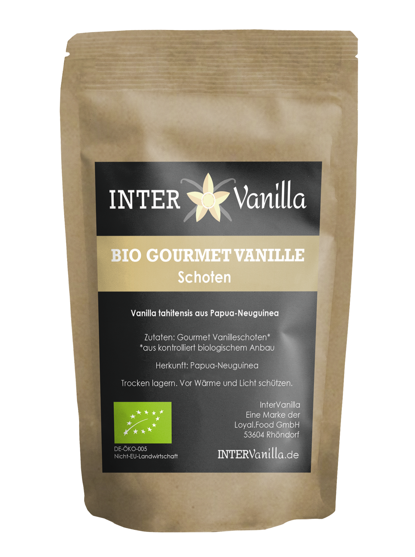 InterVanilla BIO Gourmet Vanilleschoten aus Papua-Neuguinea, 10 Stück á 14 cm - InterVanilla