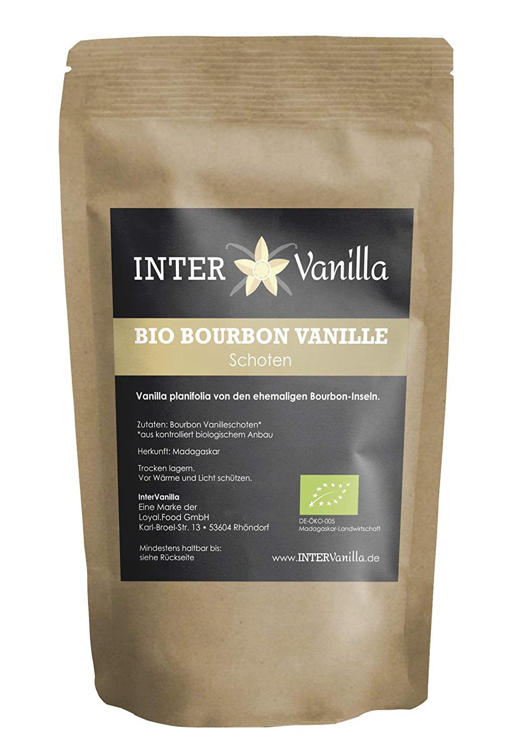 InterVanilla BIO Bourbon Vanilleschoten, 10 Stück 18-20 cm. - InterVanilla