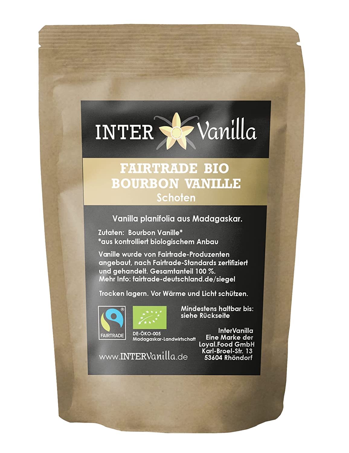 Fairtrade Bio Bourbon Vanilleschoten 13/14 cm